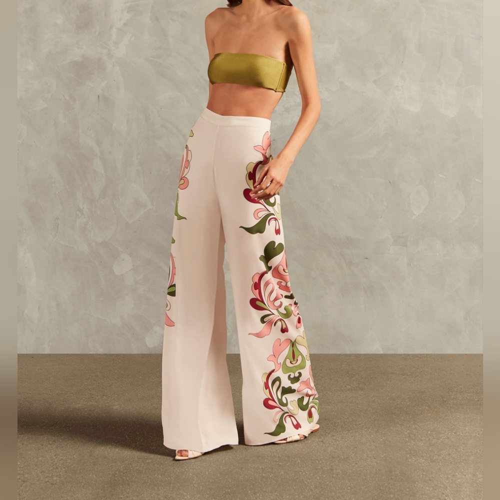 Adriana Degreas Wide-leg Pants NWT Sz 6 8 - Picture 1 of 7